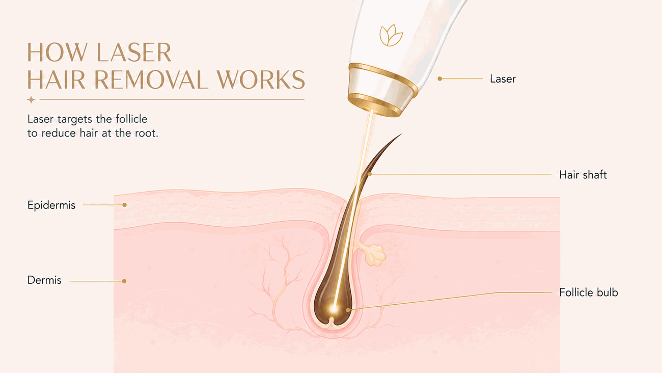 How Le Miracle treats Laser Hair Removal in Ottawa, explainer diagram