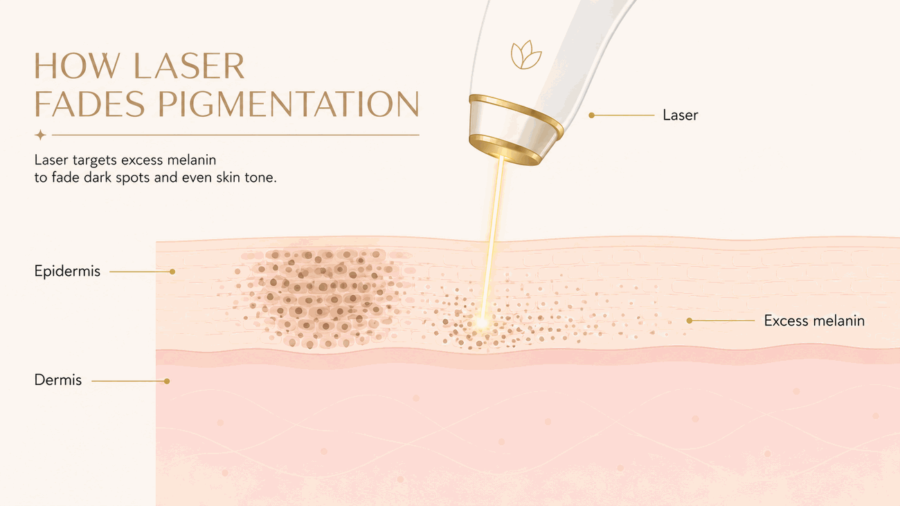 How Le Miracle treats Pigmentation in Ottawa, explainer diagram