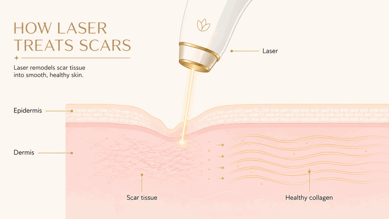 How Le Miracle treats Scarring in Ottawa, explainer diagram