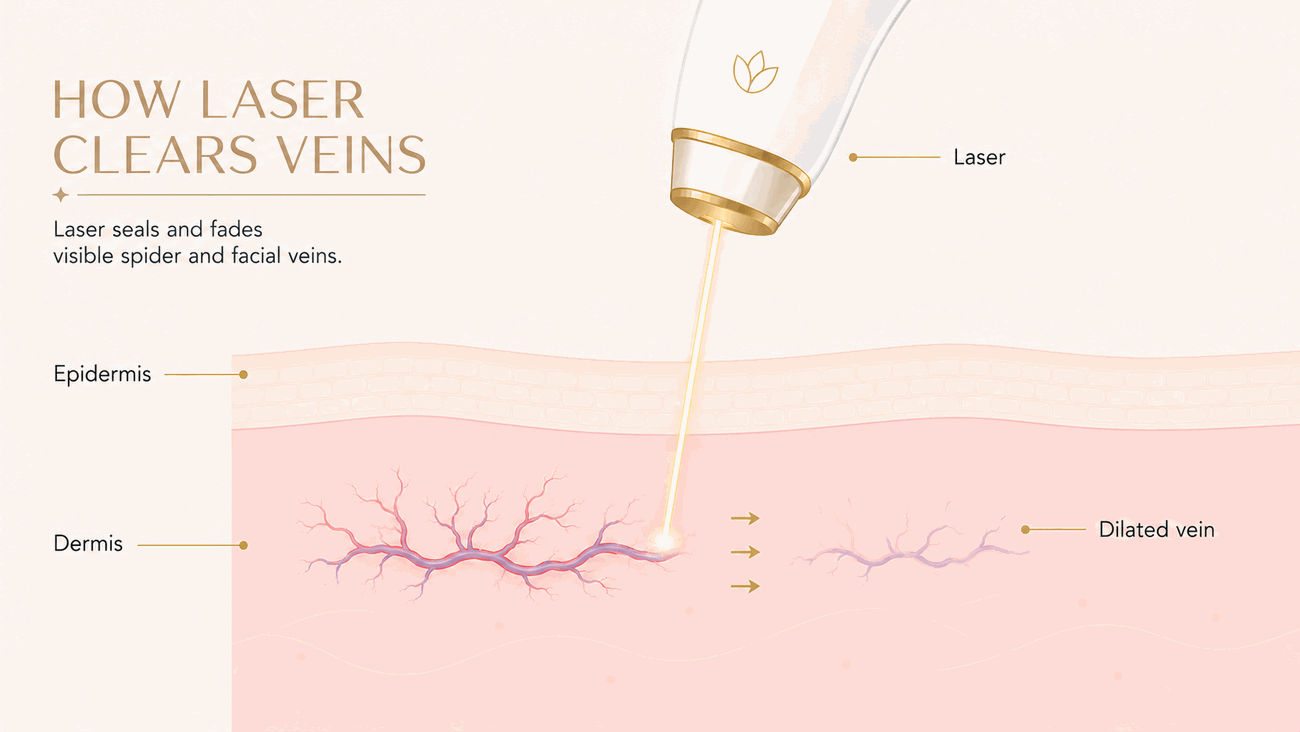 How Le Miracle treats Veins in Ottawa, explainer diagram