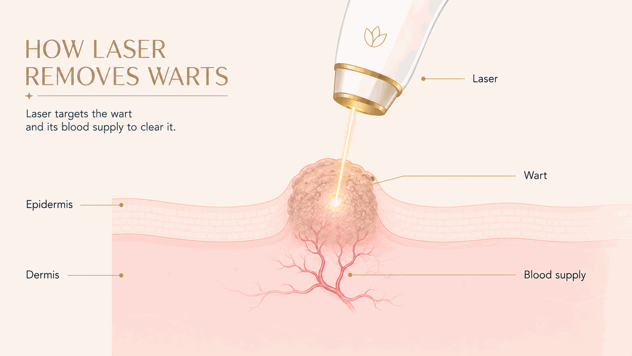How Le Miracle treats Warts in Ottawa, explainer diagram
