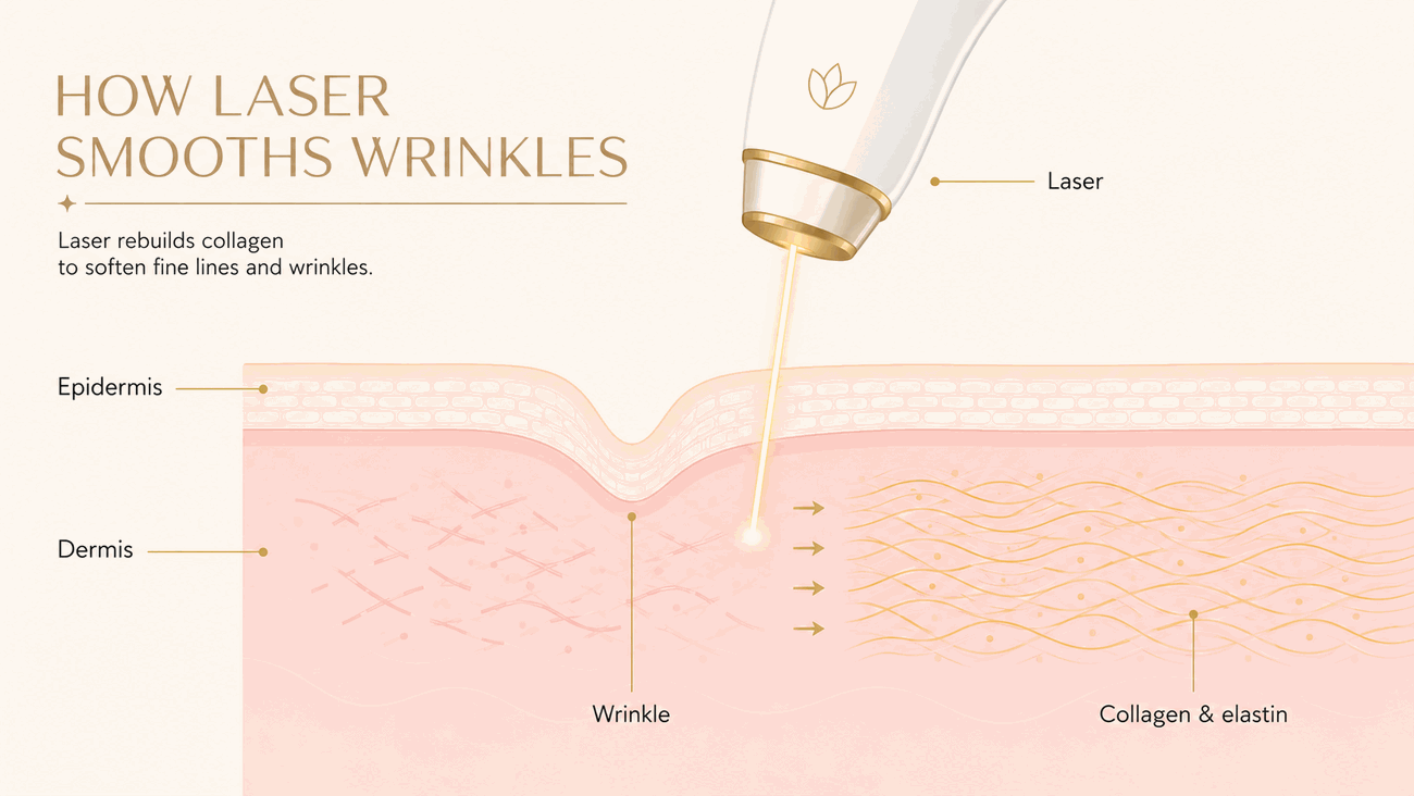 How Le Miracle treats Fine Lines and Wrinkles in Ottawa, explainer diagram