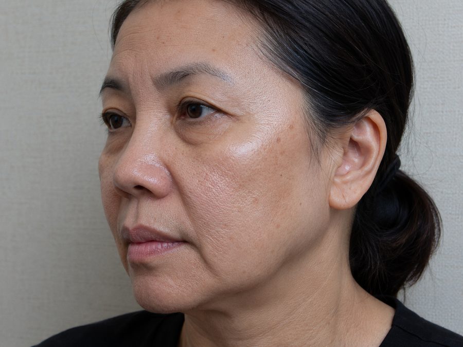 Skin texture before treatment